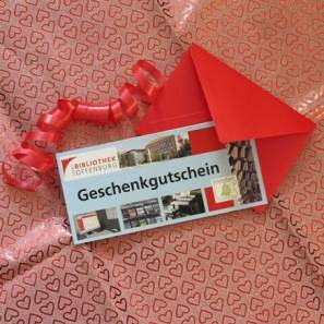 Abbildung des Geschenkgutscheines der Stadtbibliothek Offenburg